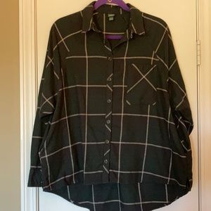 4/$20 Wild Fable green blue plaid flannel shirt